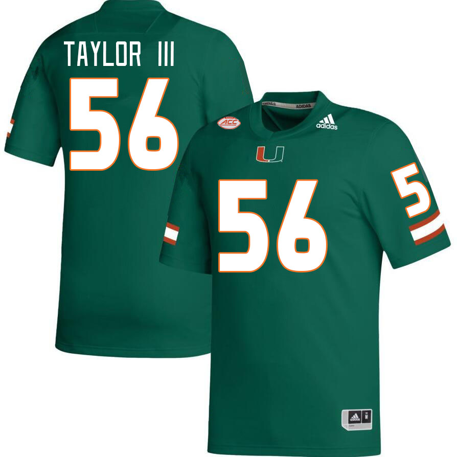Men #56 Leonard Taylor III Miami Hurricanes College Football Jerseys Stitched-Green